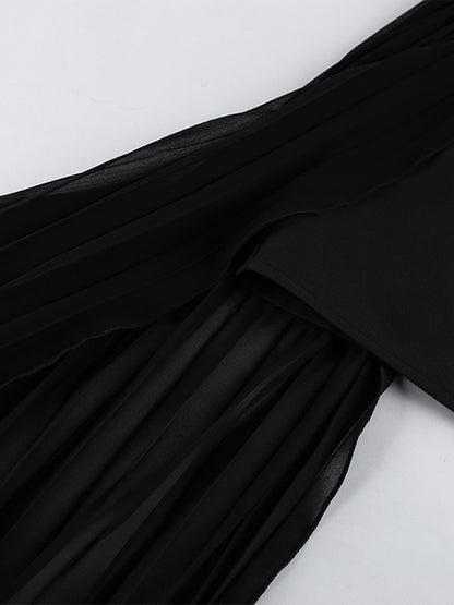 Strapless Summer Mini Dress With Asymmetric Pleated Drape For Women 2026