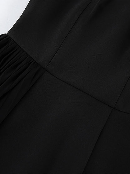 Strapless Summer Mini Dress With Asymmetric Pleated Drape For Women 2026