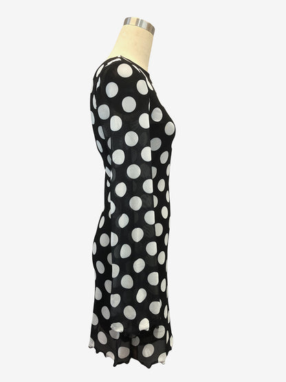 Polka Dot Long Sleeve Backless Slim Fit Mini Dress For Women 2026