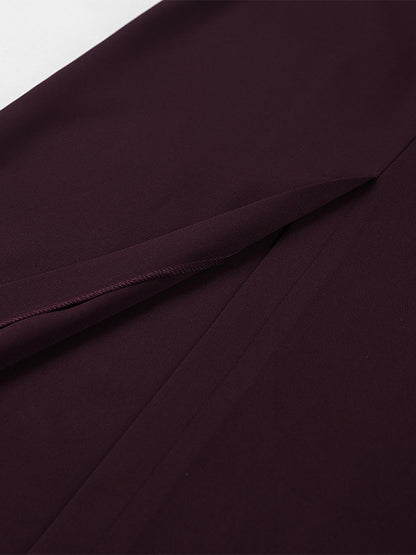 Back Slit Women Maxi Skirt - Elegant High Waist Straight Column - Quiet Luxury Office Wear 2026