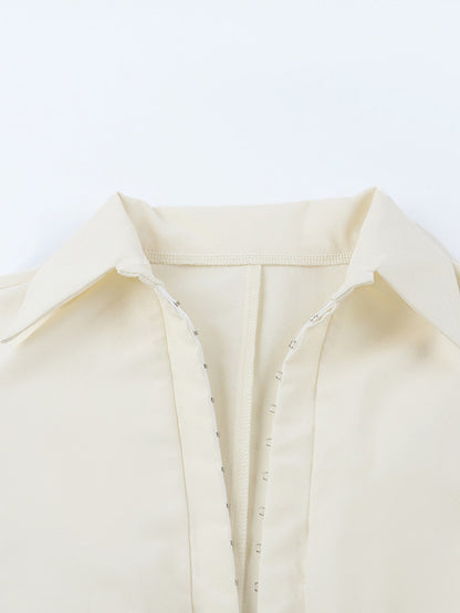 Elegant Women's Slim Peplum Shirt - Vintage Tie Waist Bell Sleeve Blouse - Y2K Chic Spring Date Night Top 2026