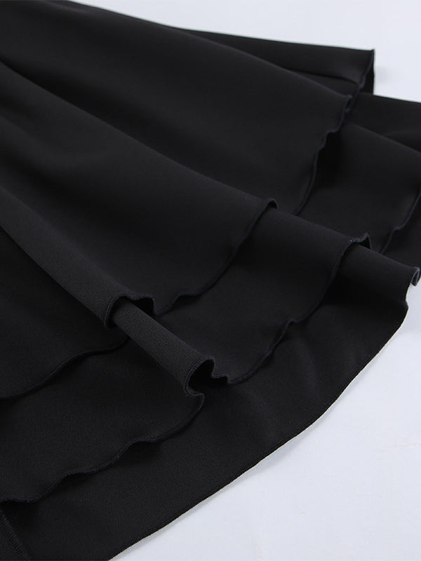 Military Blazer Skirt Set For Women Chic Two Piece Outfit - Black Vintage Stand Collar Slim Fit - Spring Party Wear 2026