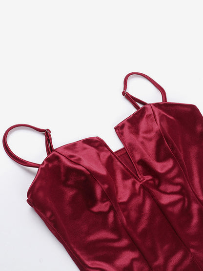 Corset Top For Women - Satin Deep V Neck Bustier Camisole - Summer Night Out Club Party 2026