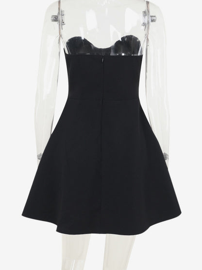 Coquette Bow Dress For Women - Strapless Sweetheart A Line Mini Dress - Summer Birthday Party 2026