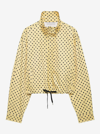 Polka Dot 2 Piece Set For Women - Casual Crop Jacket And Shorts - Spring Streetwear 2026