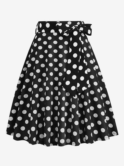 Vintage 1950s Printed Skirt For Women - Retro High Waisted A-Line Swing Midi Skirt With Belt - Summer Tropical Party 2026