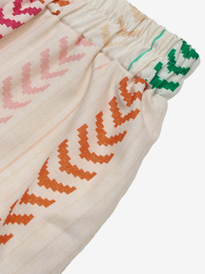 Skirts Apricot Bohemian Stripes Summer Mid-calf Length Women's Bottoms