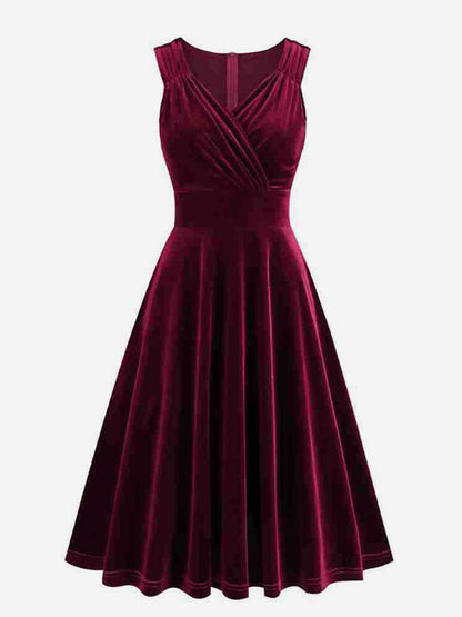 Chic Fitted Burgundy Gown With A Line Skirt Perfect For Evening Events