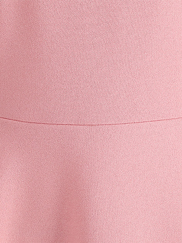 Chic Fitted Pink Gown With A Line Skirt Perfect For Summer Events