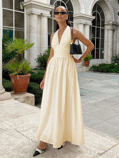 Chic Fitted White Gown With V Neckline Perfect For Summer Events