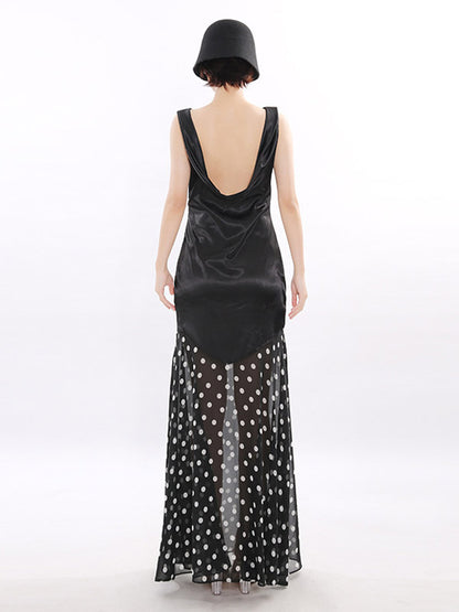 Party Dress Maxi Black Sleeveless Elegant High Rise Semi Formal Summer Dress