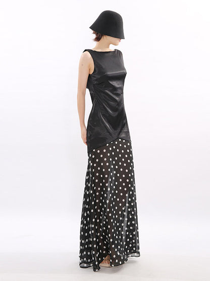 Party Dress Maxi Black Sleeveless Elegant High Rise Semi Formal Summer Dress