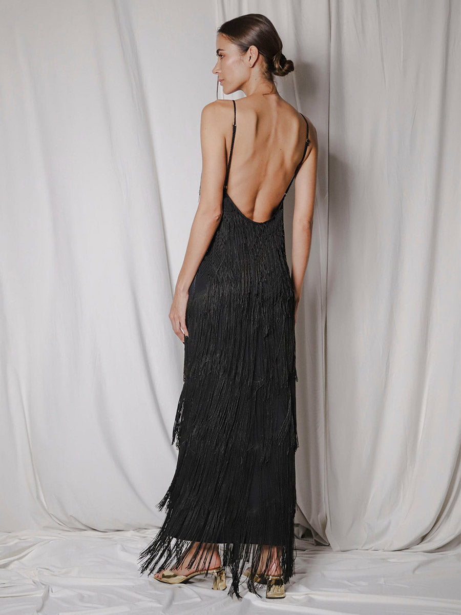 Party Dress Maxi Gold V-Neck Sleeveless Open Shoulder Sexy Semi Formal Summer Dress