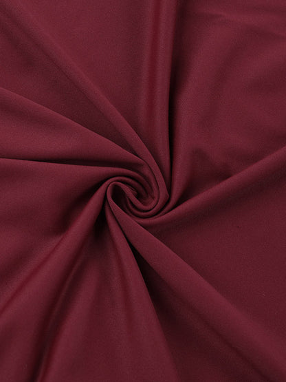 Two Piece Sets Burgundy Chic Dating V-Neck Backless Sleeveless Skirt Set