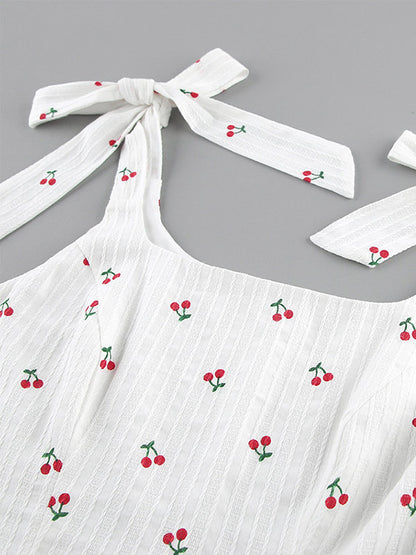 White Cami Top U-Neck Ruffles Strappy Cotton Ruffled Sexy Women Camis