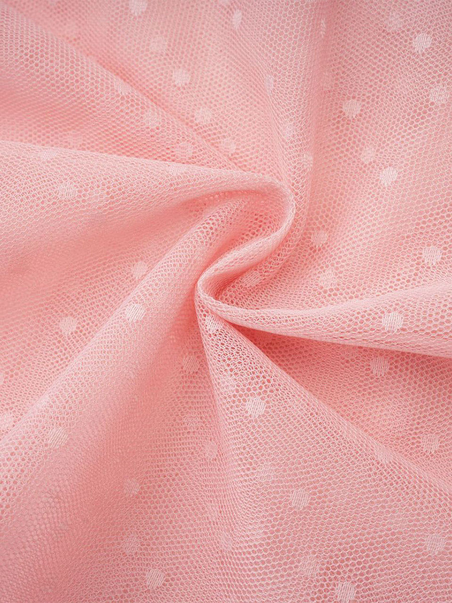Date Night Dresses Maxi Layered Pleated Short Sleeves Jewel Neck Elegant Pink Dress
