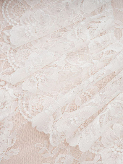 Party Dress Maxi White Stand Collar Lace Long Sleeves Shaping Flared Sleeves Chic Semi Formal Dress