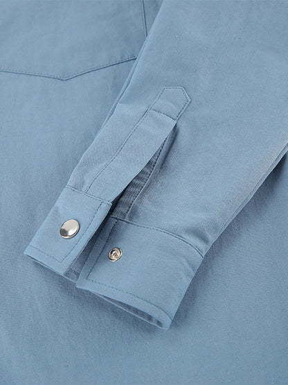 Women Jacket Turndown Collar Buttons Cotton Long Sleeve Outerwear