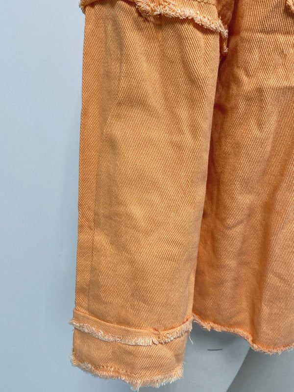 Women Jacket Turndown Collar Long Sleeve Oversized Outerwear
