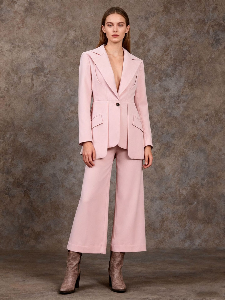 Blazer For Women Chic Cut Out Long Sleeves Outerwear