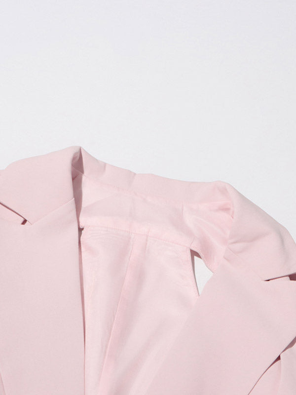 Blazer For Women Chic Cut Out Long Sleeves Outerwear