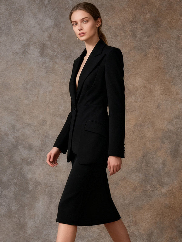 Blazer For Women Chic Cut Out Long Sleeves Outerwear