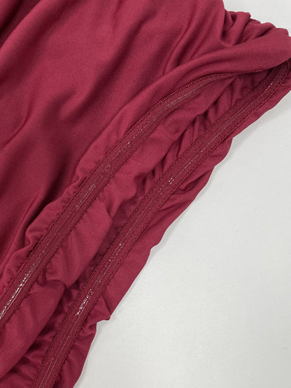 Party Dress Maxi Brown Strapless Pleated Sleeveless Clothes Sexy Semi Formal Dress