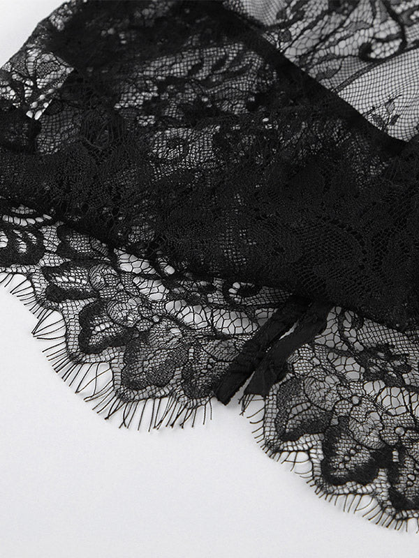 Two Piece Sets Black Daily Casual Lace Chic Sleeveless Skirt Set