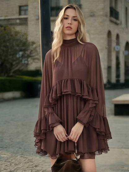 Two Piece Sets Rose Casual Ruffles Daily Casual Skirt Set