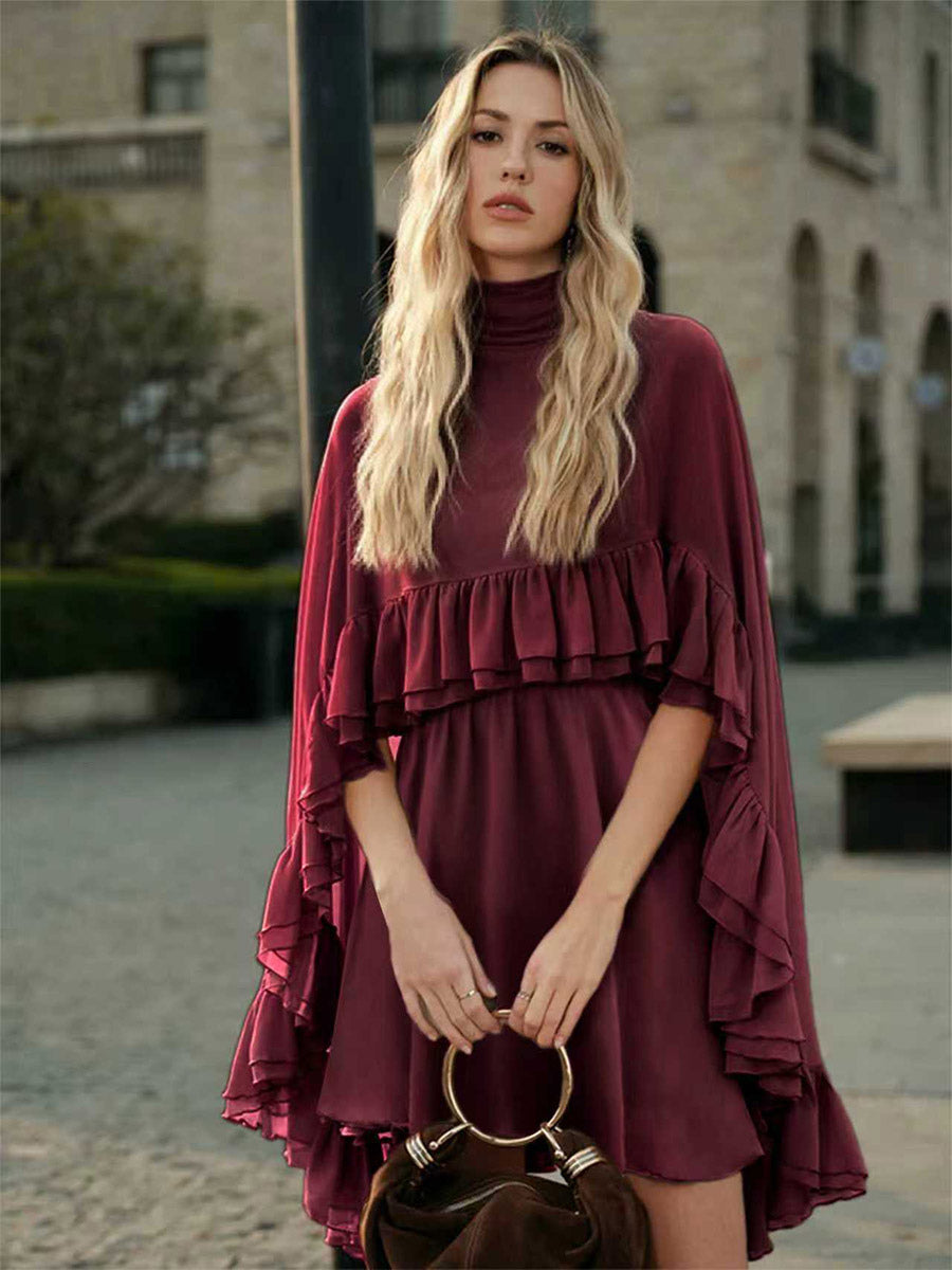 Two Piece Sets Rose Casual Ruffles Daily Casual Skirt Set
