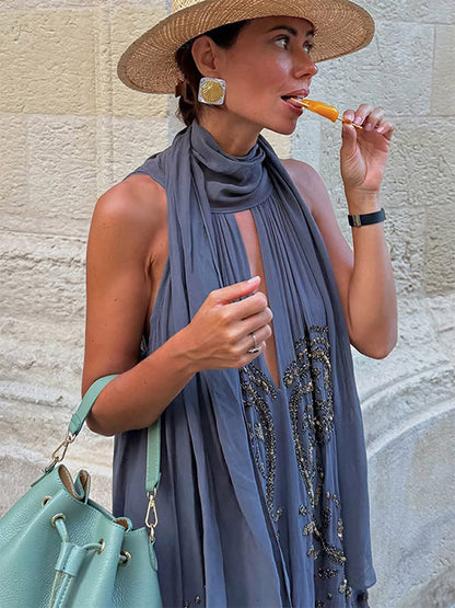 Party Dress Mini Halter Lace Up Sleeveless Clothes Sexy Semi Formal Dress