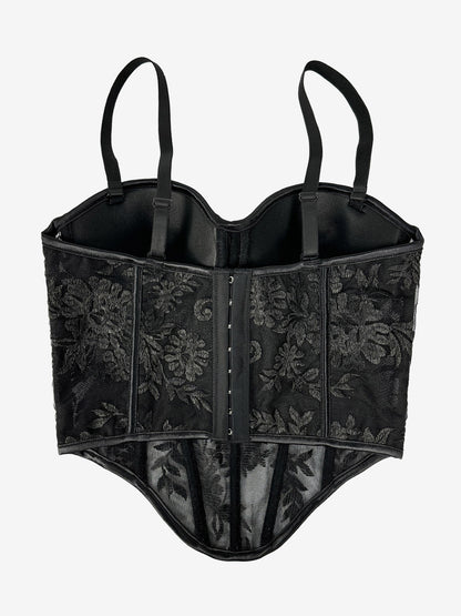 Corset Tops Black Sexy Sleeveless Straps Neck Slim Fit Tops