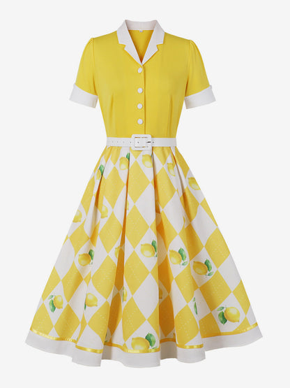 Vintage 1950s Swing Cocktail Dress Women Sleeveless Retro Dress