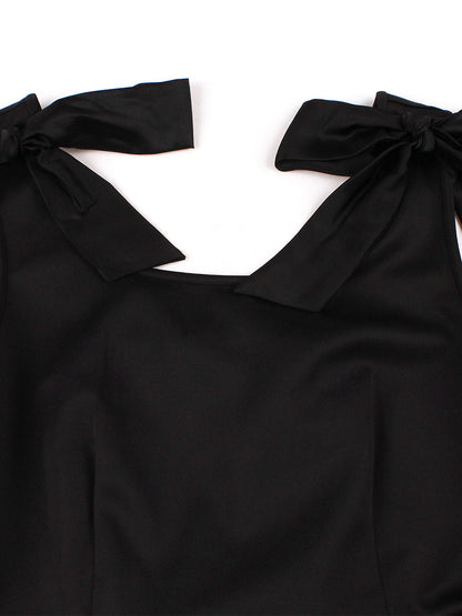 Vintage 1950s Swing Cocktail Dress Women Sleeveless Retro Dress
