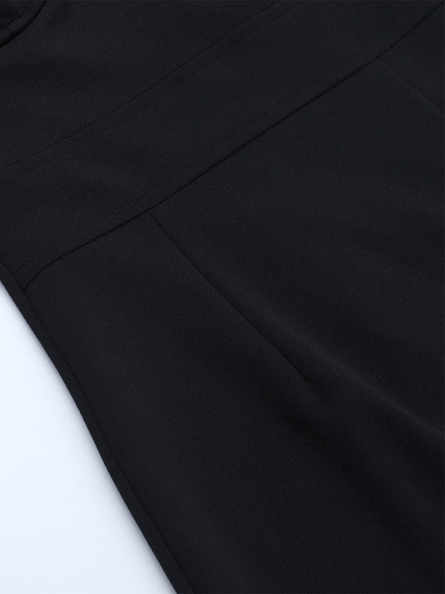 Date Night Dresses Maxi Backless Lace Up Sleeveless Halter Elegant Black Dress