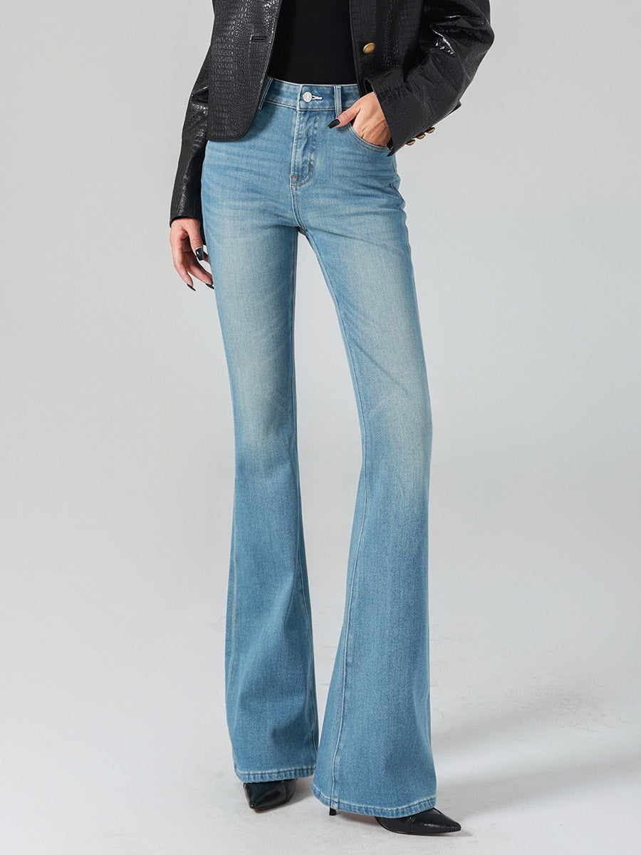 Jeans Women's Bottoms For Women Elegant Raised Waist Daily Casual Jeans