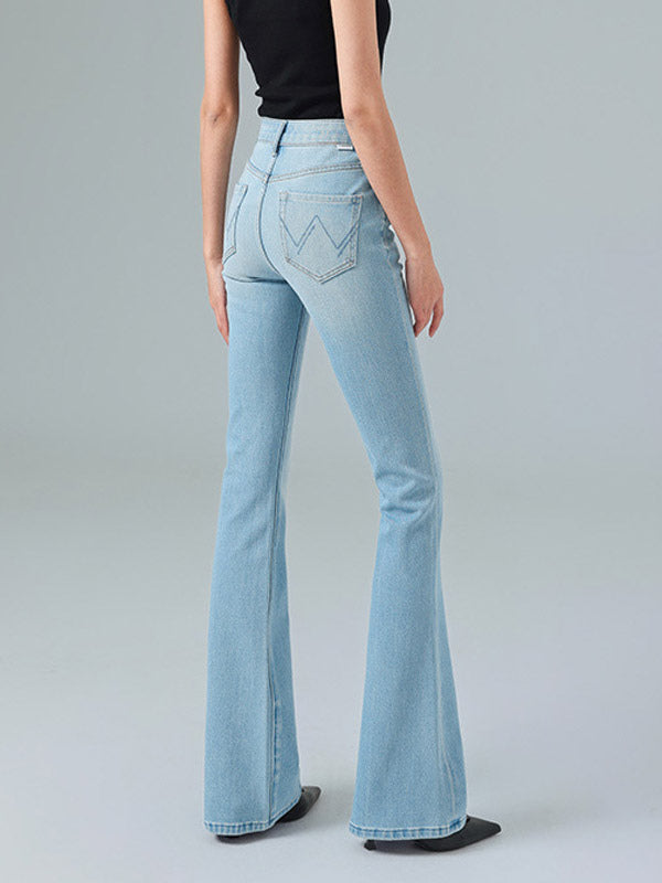 Jeans Women's Bottoms For Women Elegant Raised Waist Daily Casual Jeans