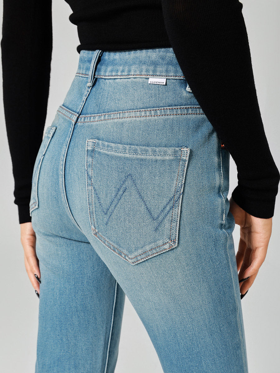 Jeans Women's Bottoms For Women Elegant Raised Waist Daily Casual Jeans