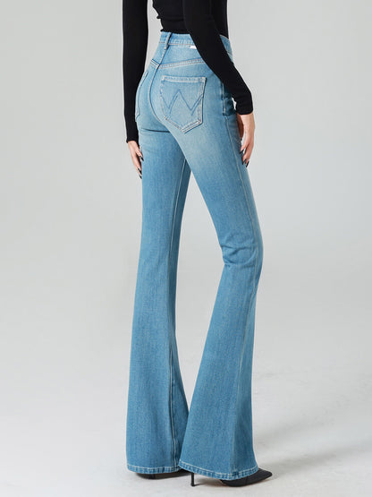Jeans Women's Bottoms For Women Elegant Raised Waist Daily Casual Jeans