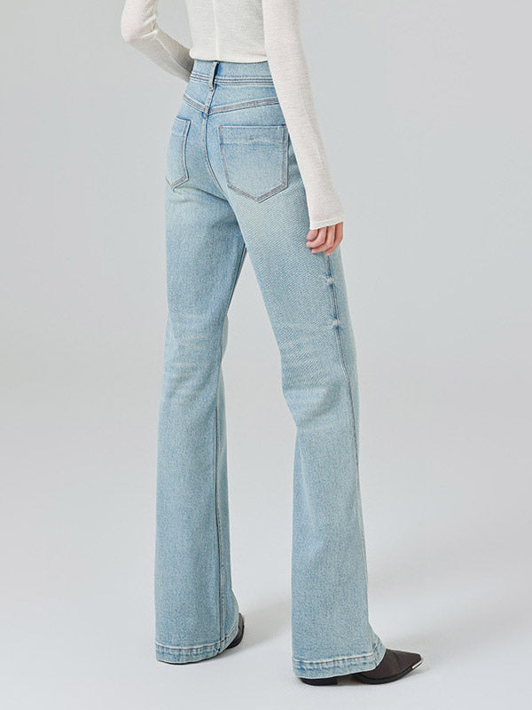 Jeans Bottoms Modern For Women Casual Raised Waist Denim Street Wear Jeans
