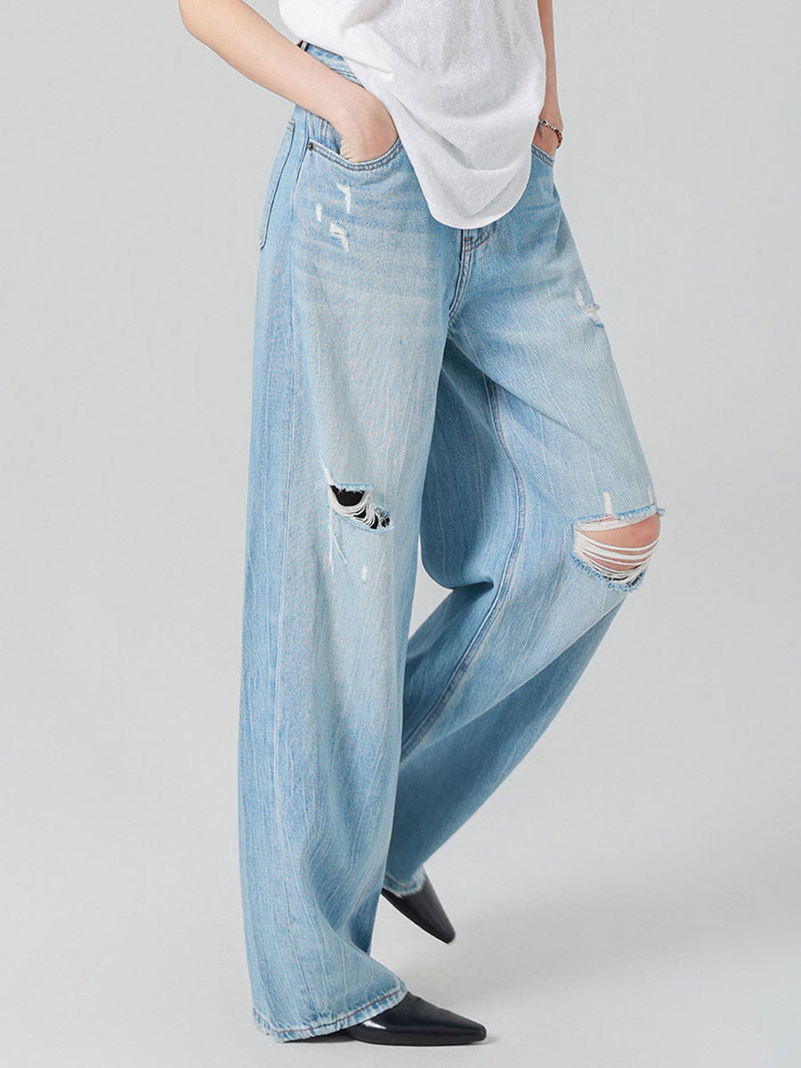 Jeans Women's Bottoms Sexy Casual Raised Waist Jeans