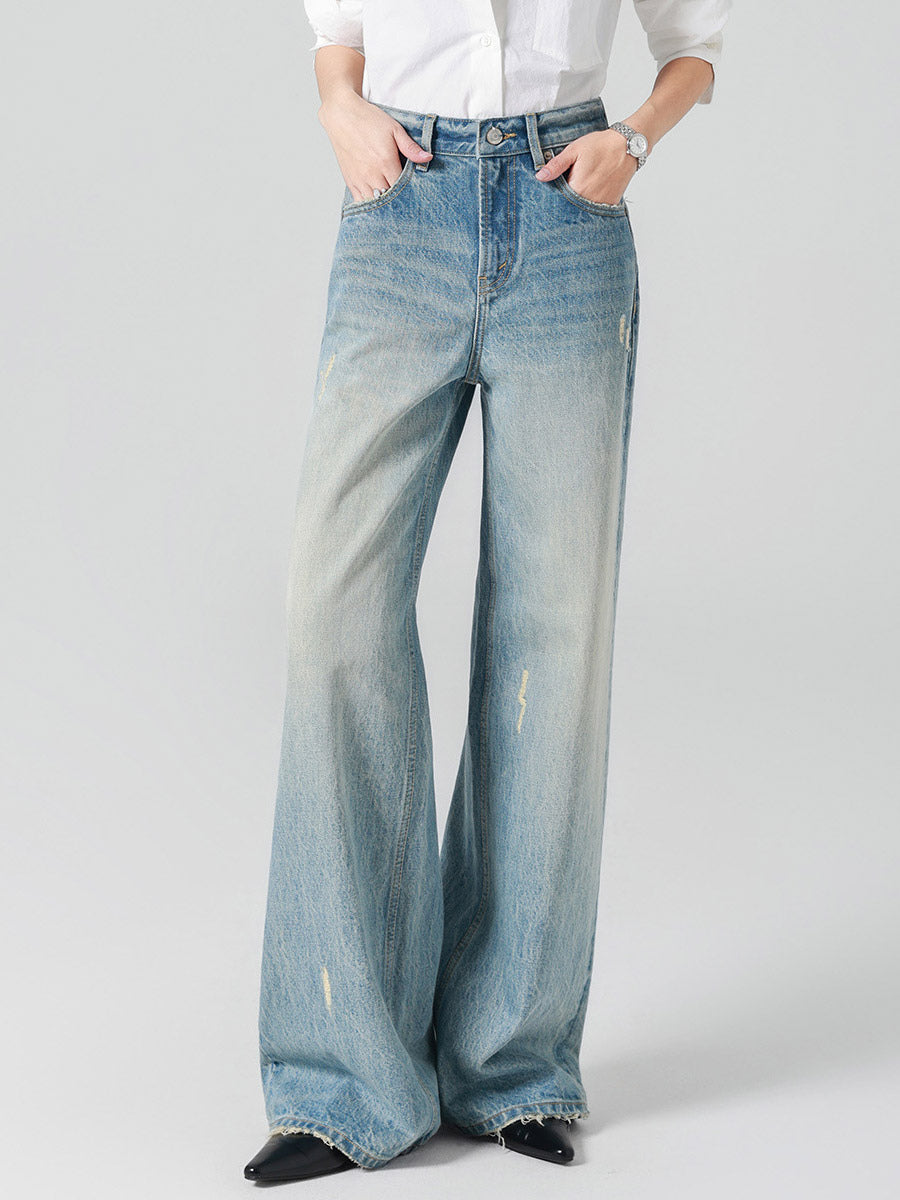 Jeans Women's Bottoms Wide Elegant Jeans