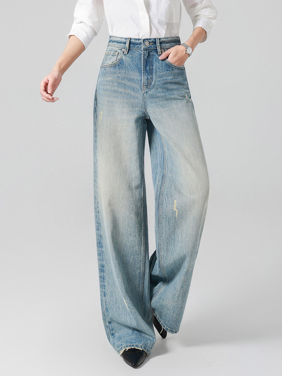 Jeans Women's Bottoms Wide Elegant Jeans