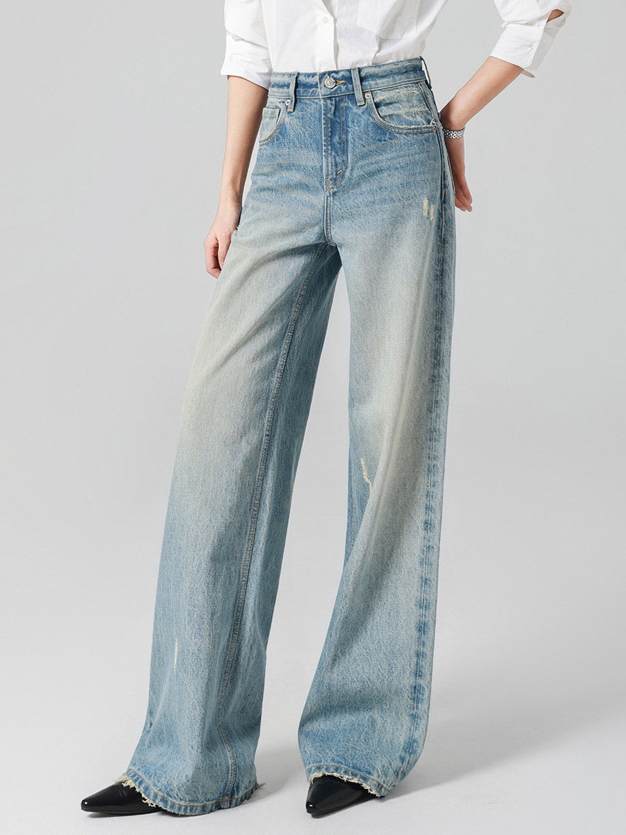 Jeans Women's Bottoms Wide Elegant Jeans