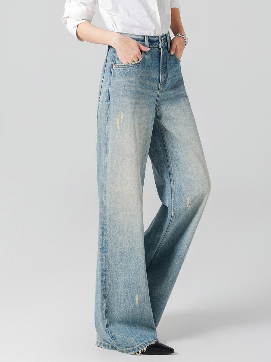 Jeans Women's Bottoms Wide Elegant Jeans