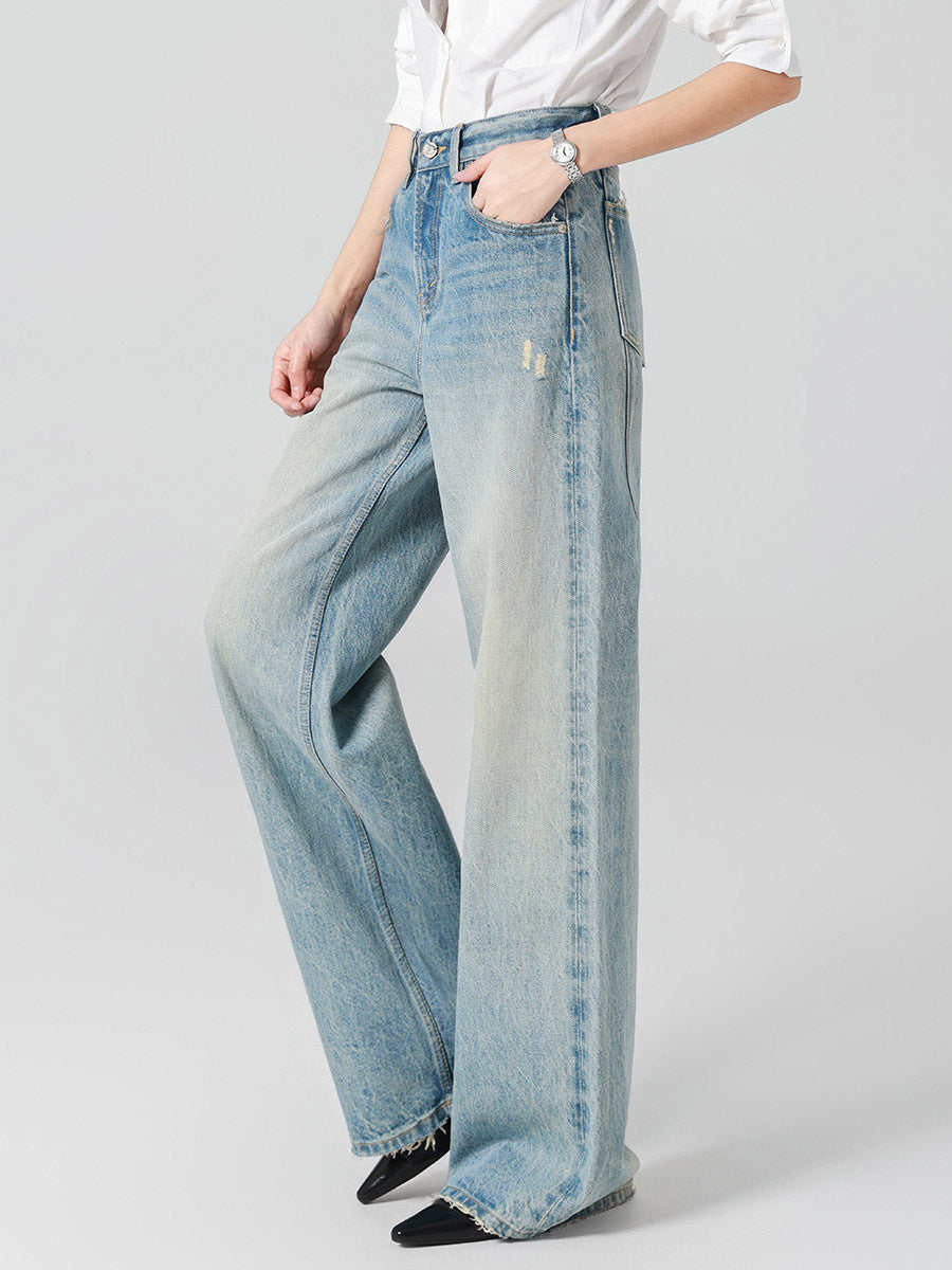 Jeans Women's Bottoms Wide Elegant Jeans