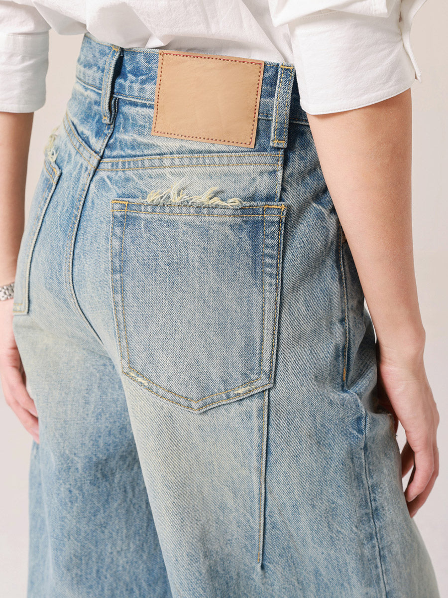 Jeans Women's Bottoms Wide Elegant Jeans