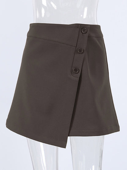 Skirts Brown Summer Mini Women's Bottoms