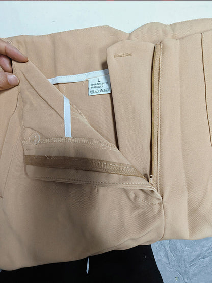 Pants Khaki Raised Waist Trousers