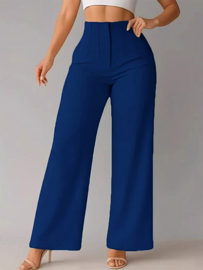 Pants Khaki Raised Waist Trousers